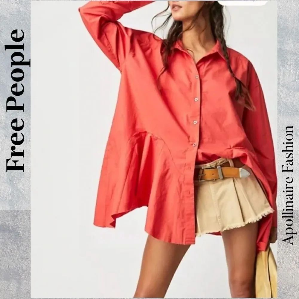 WE THE FREE FREYA TUNIC IN PERSIMMON MEDIUM NEW
